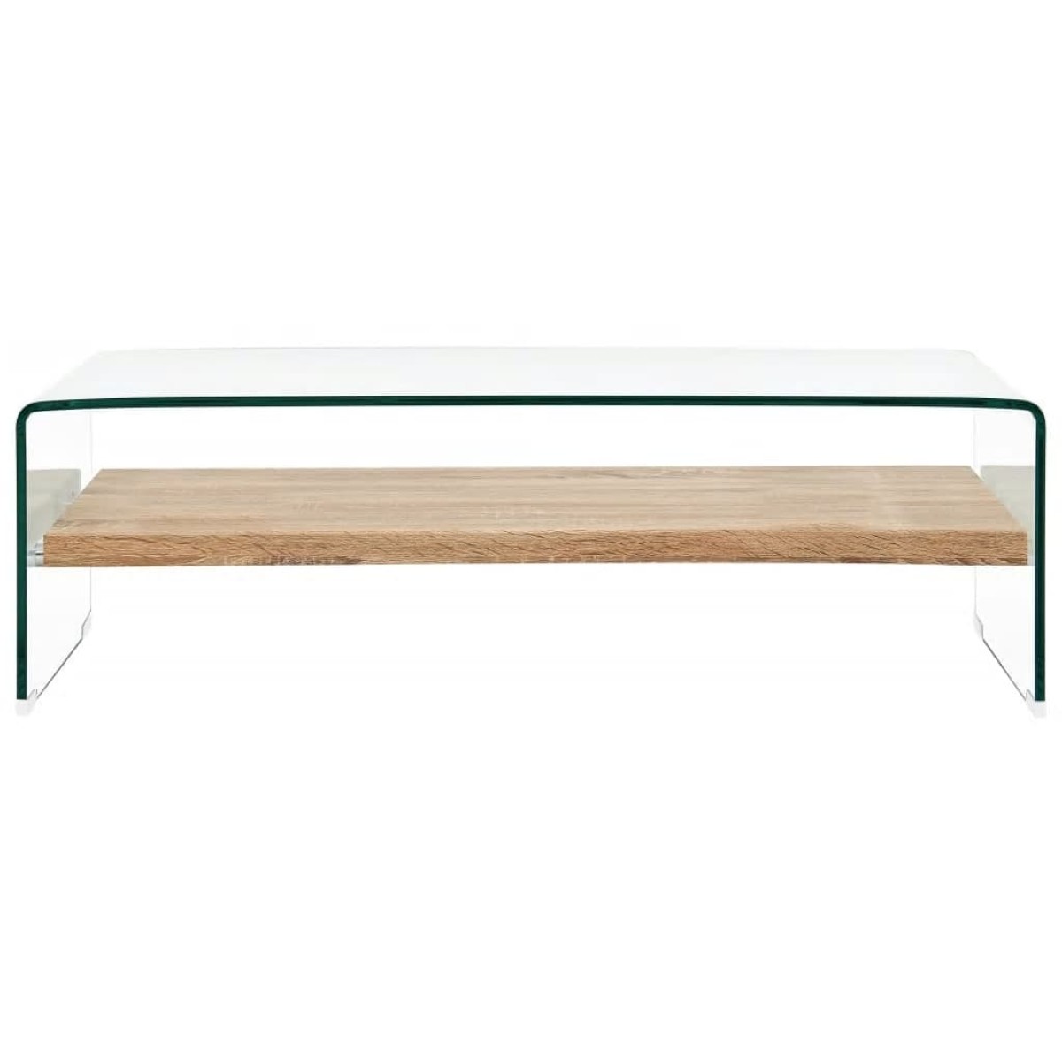 vidaXL Τραπεζάκι Σαλονιού Διάφανο 98 x 45 x 31 εκ. από Ψημένο Γυαλί