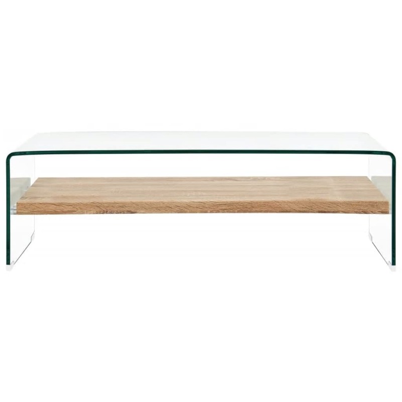 vidaXL Τραπεζάκι Σαλονιού Διάφανο 98 x 45 x 31 εκ. από Ψημένο Γυαλί