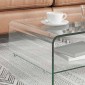 vidaXL Τραπεζάκι Σαλονιού Διάφανο 50 x 45 x 33 εκ. από Ψημένο Γυαλί