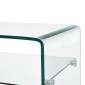 vidaXL Τραπεζάκι Σαλονιού Διάφανο 98 x 45 x 31 εκ. από Ψημένο Γυαλί