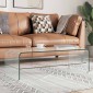 vidaXL Τραπεζάκι Σαλονιού Διάφανο 98 x 45 x 31 εκ. από Ψημένο Γυαλί