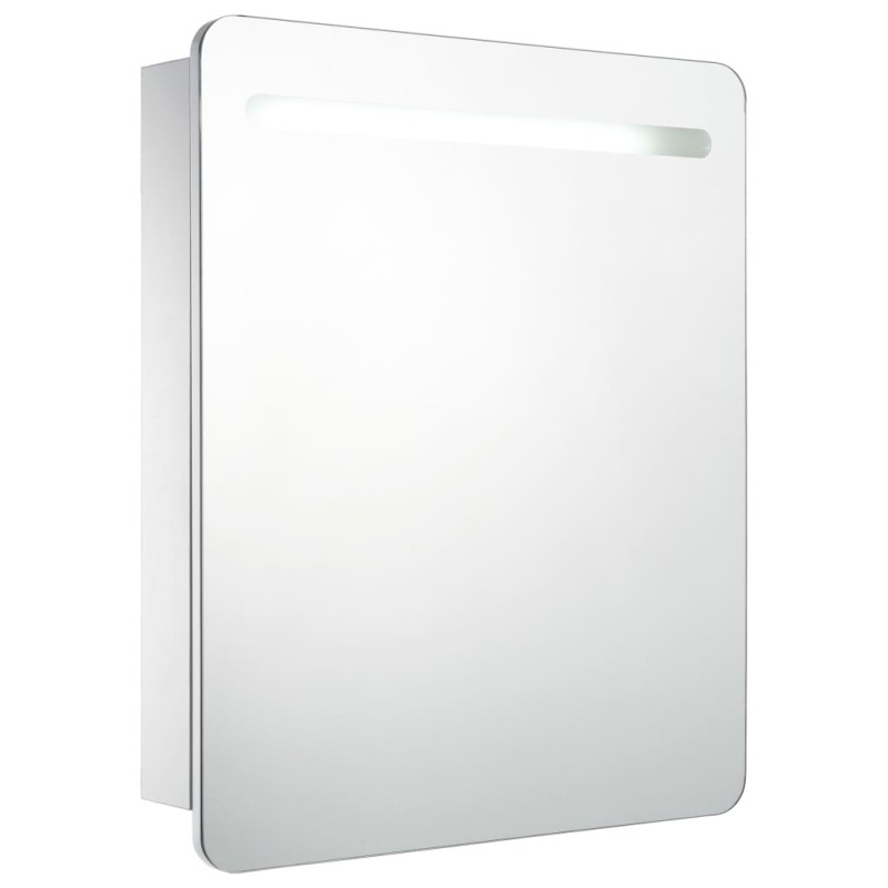 vidaXL Ντουλάπι Μπάνιου με Καθρέφτη και Φωτισμό LED 68 x 9 x 80 εκ.