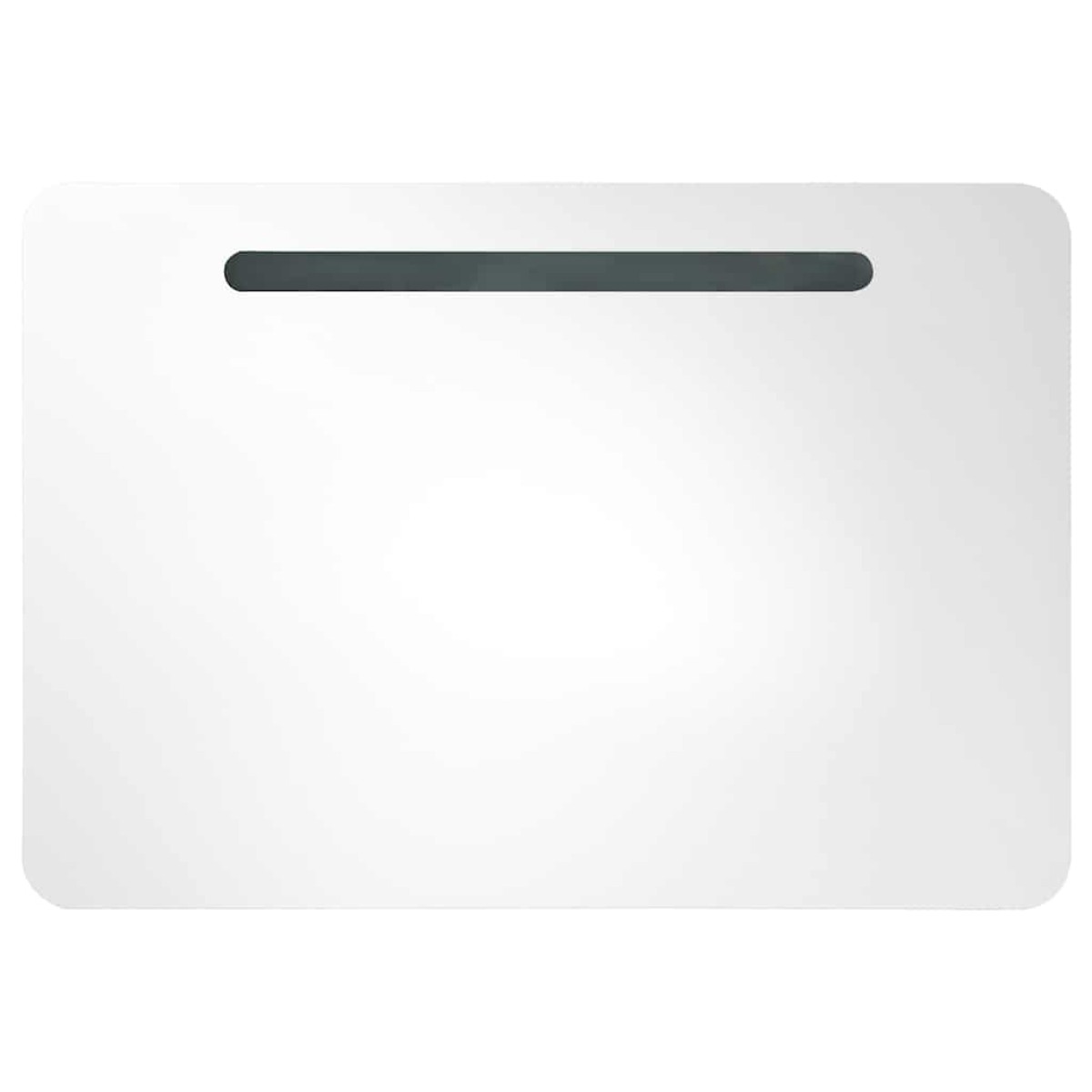 vidaXL Ντουλάπι Μπάνιου με Καθρέφτη και Φωτισμό LED 80 x 9,5 x 55 εκ.
