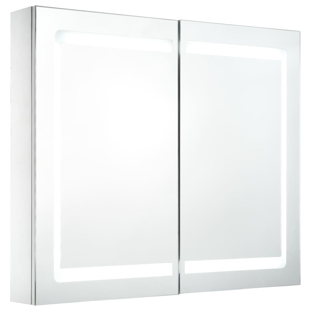 vidaXL Ντουλάπι Μπάνιου με Καθρέφτη και Φωτισμό LED 80 x 12,2 x 68 εκ.
