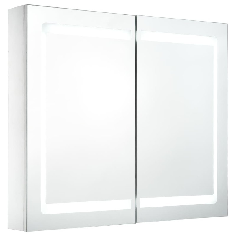 vidaXL Ντουλάπι Μπάνιου με Καθρέφτη και Φωτισμό LED 80 x 12,2 x 68 εκ.