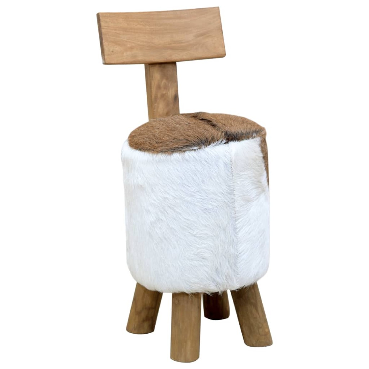 vidaXL Σκαμπό Καφέ από Μασίφ Ξύλο Teak