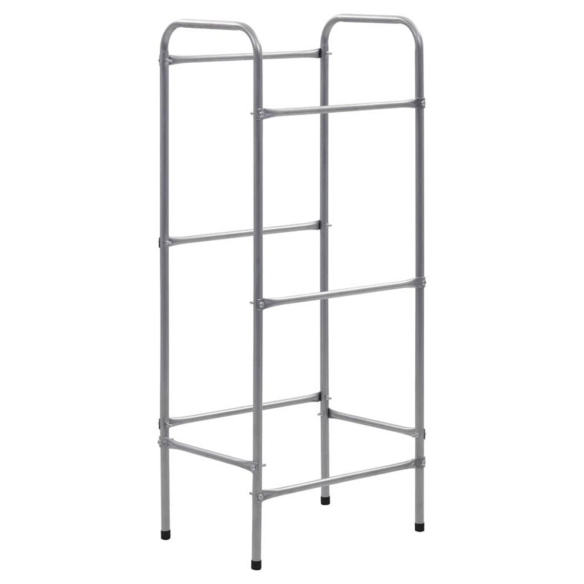 vidaXL Ράφι Αποθήκευσης για 3 Κιβώτια Ασημί 50x33x116 εκ. Ατσάλινο