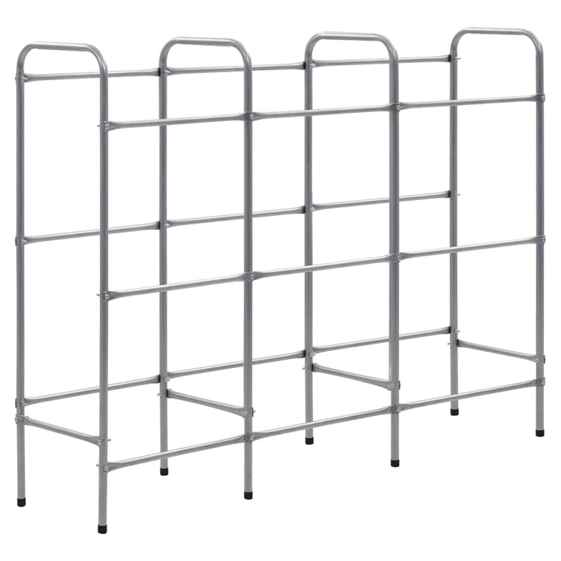 vidaXL Ράφι Αποθήκευσης για 9 Κιβώτια Ασημί 145x33x116 εκ. Ατσάλινο