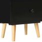 vidaXL Κομοδίνα 2 τεμ. Μαύρα 40 x 30 x 50 εκ. από Μασίφ Ξύλο Πεύκου