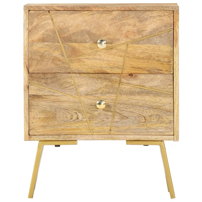 vidaXL Κομοδίνο 40 x 30 x 50 εκ. από Μασίφ Ξύλο Μάνγκο
