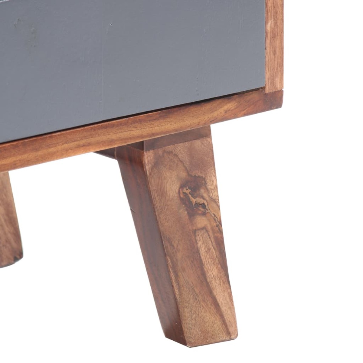 vidaXL Έπιπλο Τηλεόρασης Γκρι 140x30x45 εκ. από Μασίφ Ξύλο Sheesham