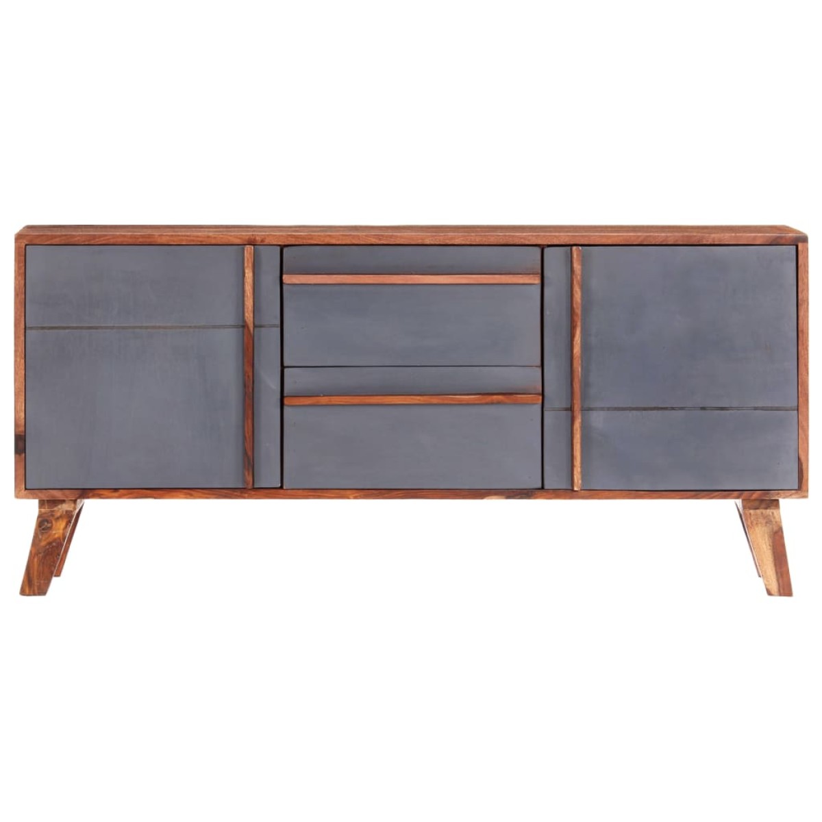 vidaXL Μπουφές Γκρι 120 x 30 x 55 εκ. από Μασίφ Ξύλο Sheesham