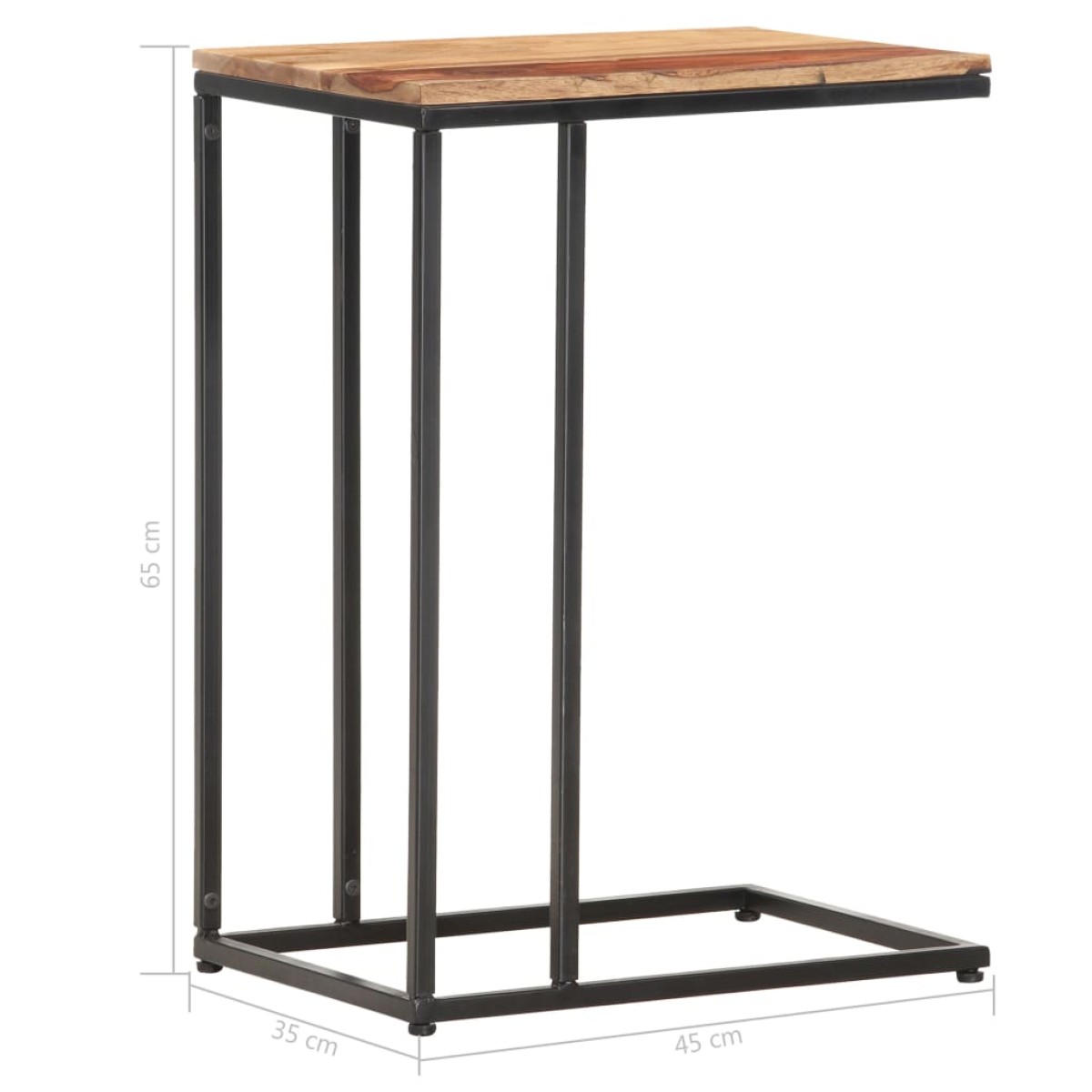 vidaXL Βοηθητικό Τραπεζάκι 35 x 45 x 65 εκ. από Μασίφ Ξύλο Sheesham