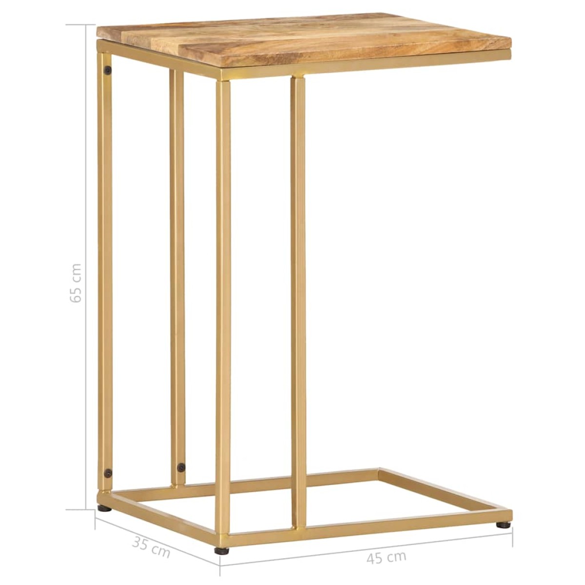 vidaXL Βοηθητικό Τραπέζι 35x45x65 εκ. από Μασίφ Ξύλο Μάνγκο