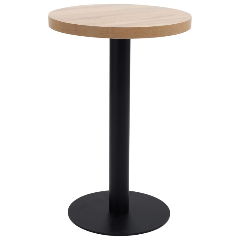 vidaXL Τραπέζι Bistro Ανοιχτό Καφέ 50 εκ. από MDF