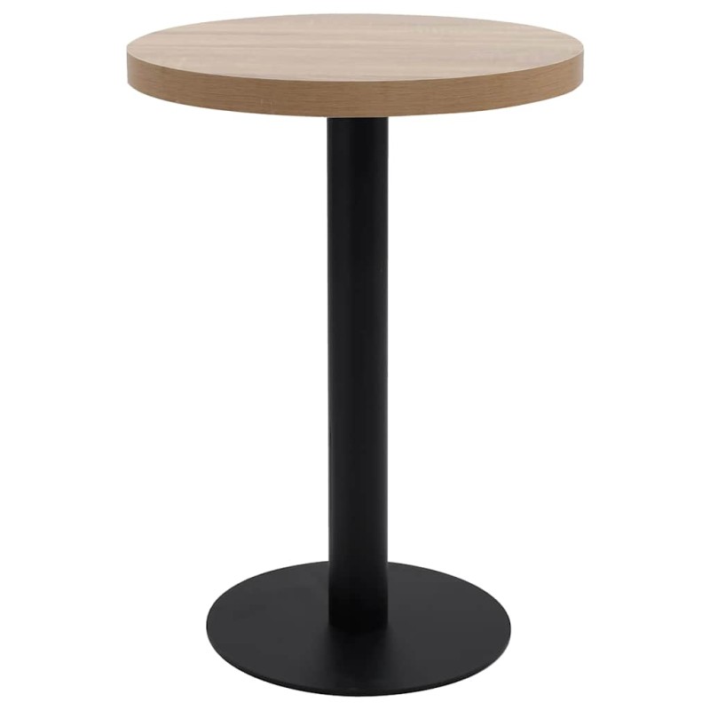 vidaXL Τραπέζι Bistro Ανοιχτό Καφέ 60 εκ. από MDF