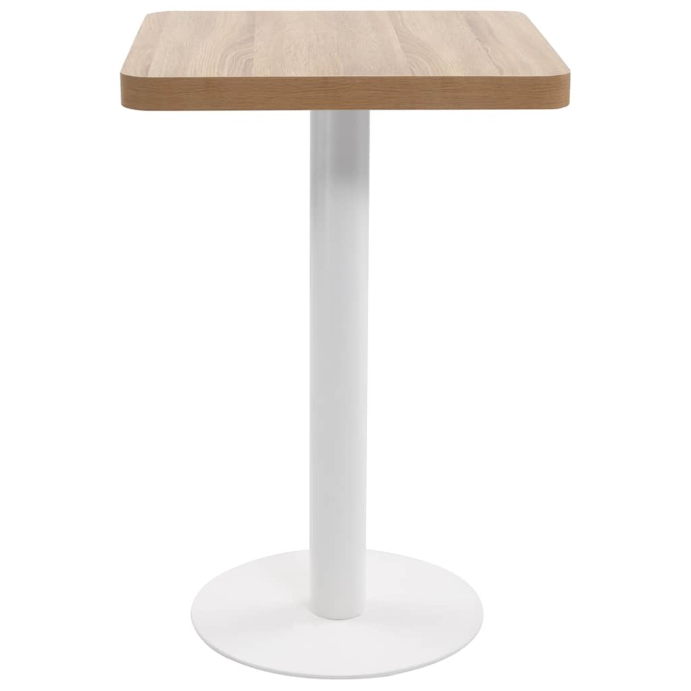 vidaXL Τραπέζι Bistro Ανοιχτό Καφέ 50 x 50 εκ. από MDF