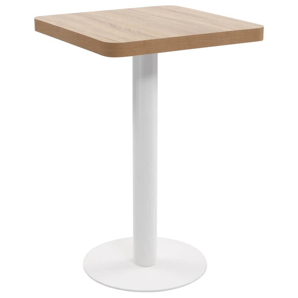 vidaXL Τραπέζι Bistro Ανοιχτό Καφέ 50 x 50 εκ. από MDF