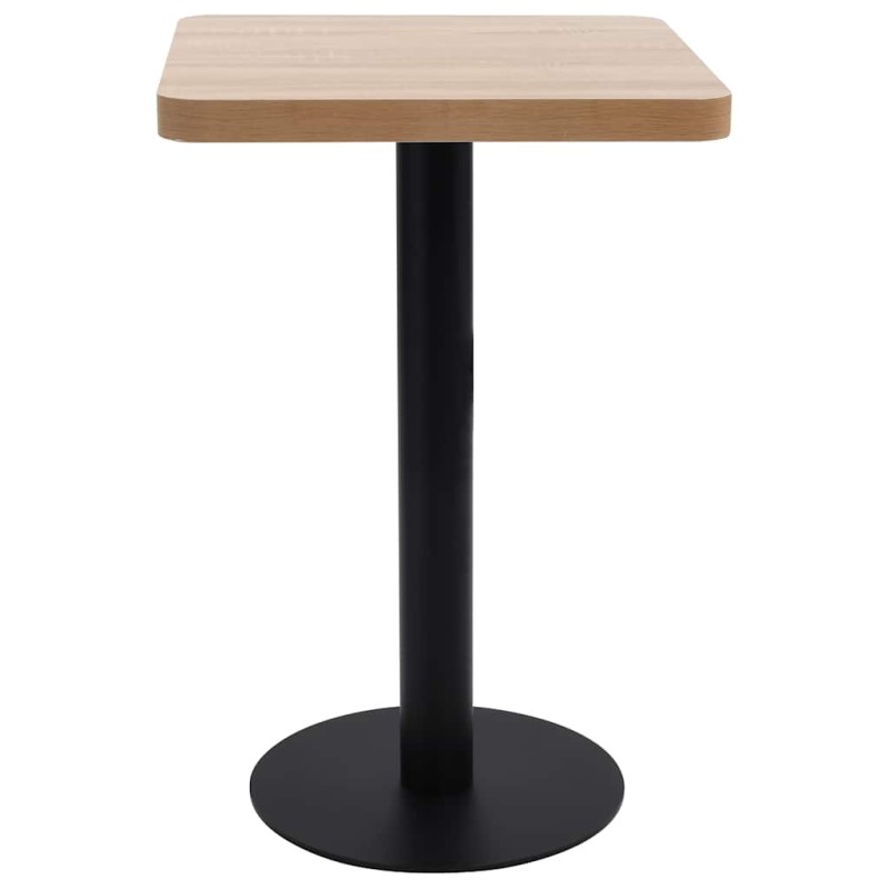 vidaXL Τραπέζι Bistro Ανοιχτό Καφέ 50 x 50 εκ. από MDF