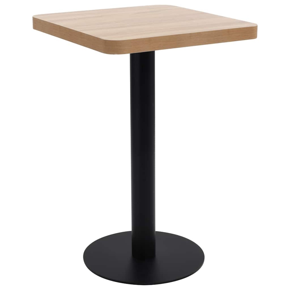 vidaXL Τραπέζι Bistro Ανοιχτό Καφέ 50 x 50 εκ. από MDF