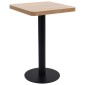vidaXL Τραπέζι Bistro Ανοιχτό Καφέ 50 x 50 εκ. από MDF