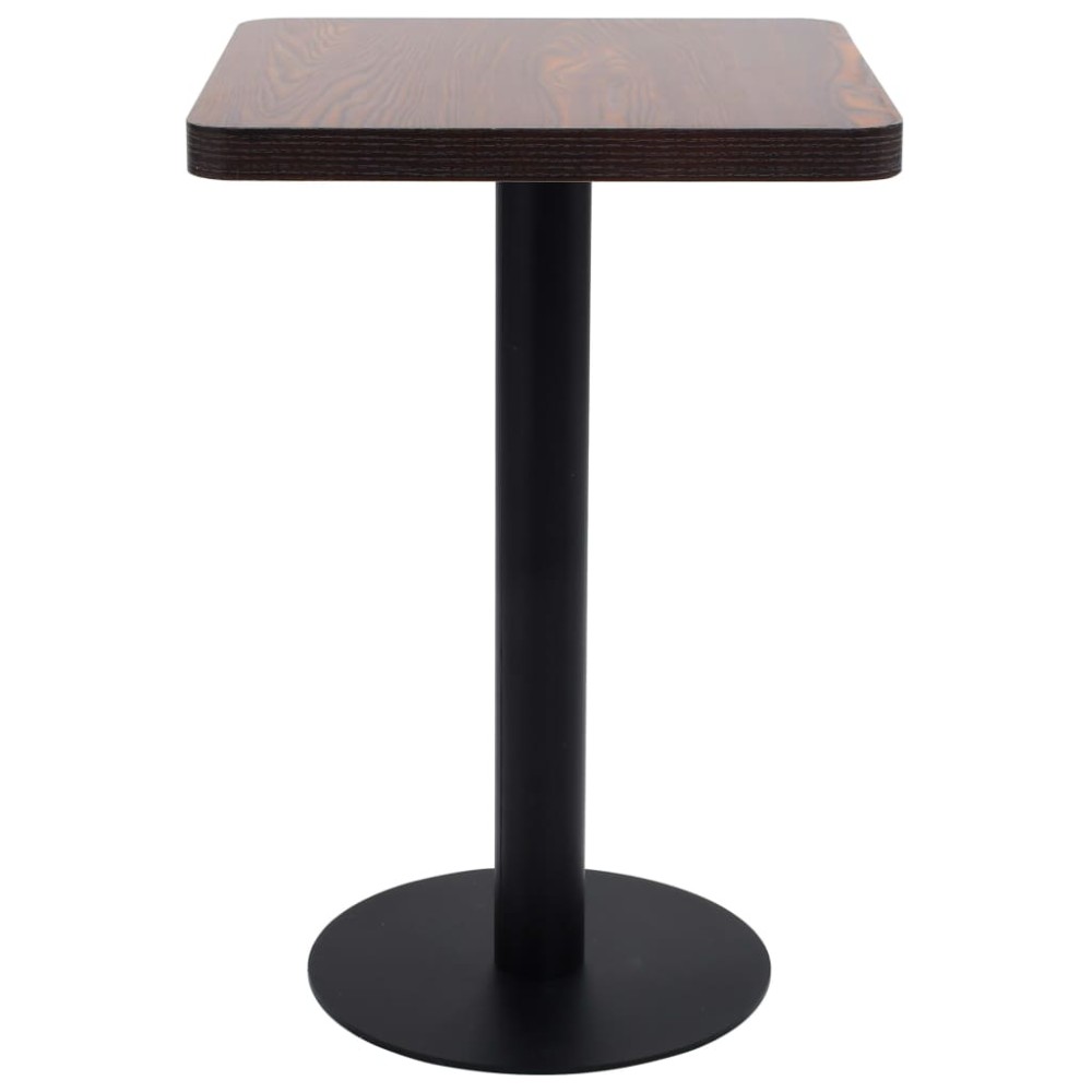 vidaXL Τραπέζι Bistro Σκούρο Καφέ 50 x 50 εκ. από MDF