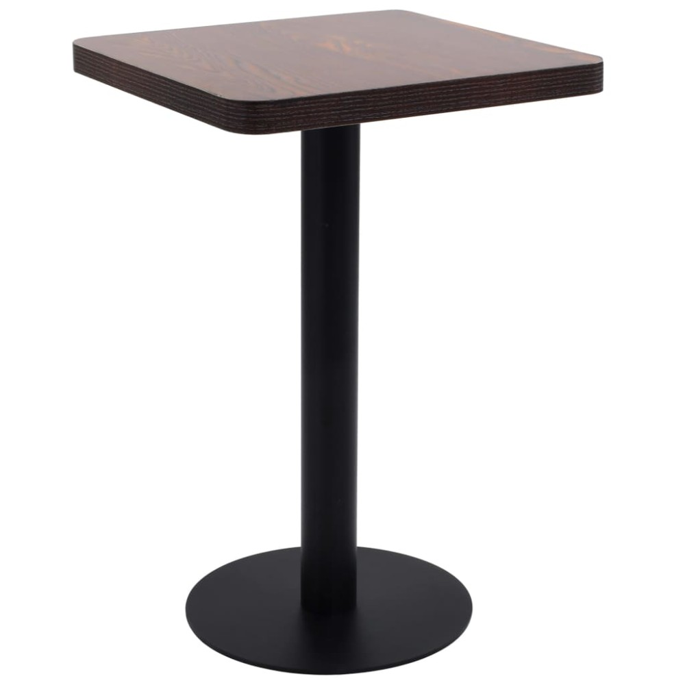 vidaXL Τραπέζι Bistro Σκούρο Καφέ 50 x 50 εκ. από MDF