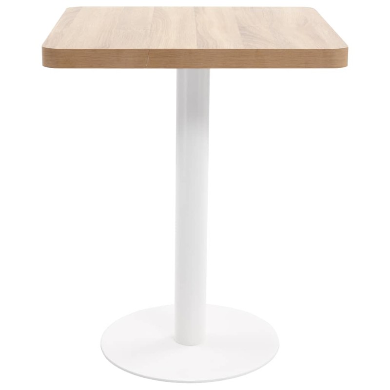 vidaXL Τραπέζι Bistro Ανοιχτό Καφέ 60 x 60 εκ. από MDF
