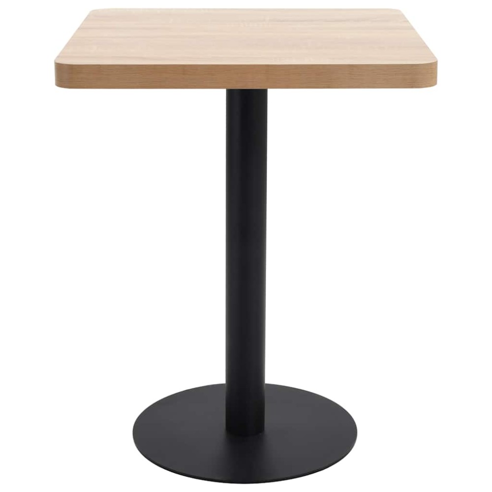 vidaXL Τραπέζι Bistro Ανοιχτό Καφέ 60 x 60 εκ. από MDF