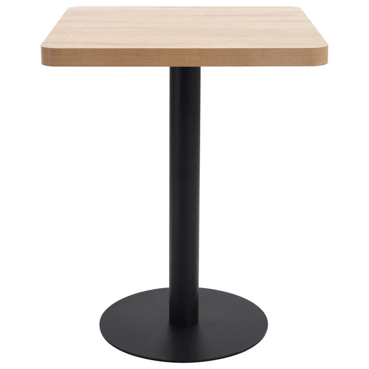 vidaXL Τραπέζι Bistro Ανοιχτό Καφέ 60 x 60 εκ. από MDF