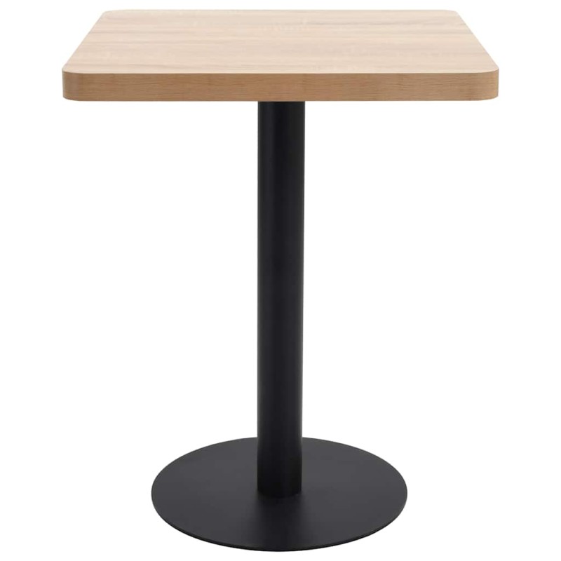 vidaXL Τραπέζι Bistro Ανοιχτό Καφέ 60 x 60 εκ. από MDF