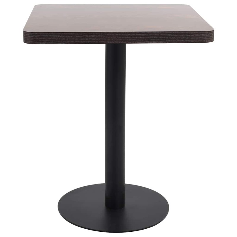 vidaXL Τραπέζι Bistro Σκούρο Καφέ 60 x 60 εκ. από MDF