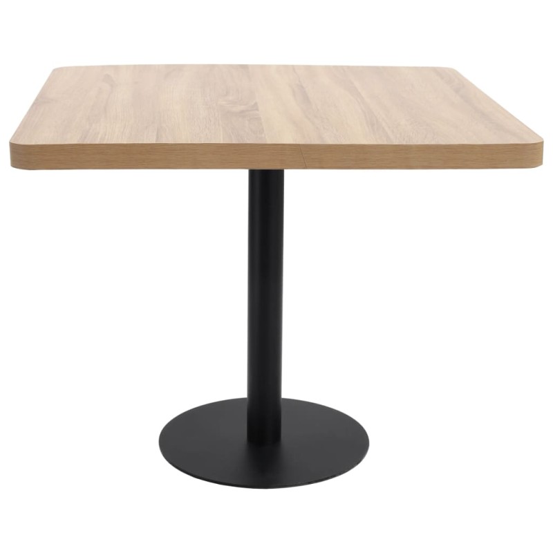 vidaXL Τραπέζι Bistro Ανοιχτό Καφέ 80 x 80 εκ. από MDF