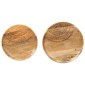 vidaXL Τραπεζάκια Βοηθητικά 2 τεμ. Στρογγυλά Μασίφ Ξύλο Μάνγκο/Ατσάλι