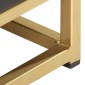 vidaXL Κομοδίνο Μαύρο / Χρυσό 40 x 30 x 50 εκ. από Μασίφ Ξύλο Μάνγκο