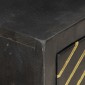 vidaXL Τραπέζι Κονσόλα Μαύρο / Χρυσό 90x30x75 εκ. Μασίφ Ξύλο Μάνγκο