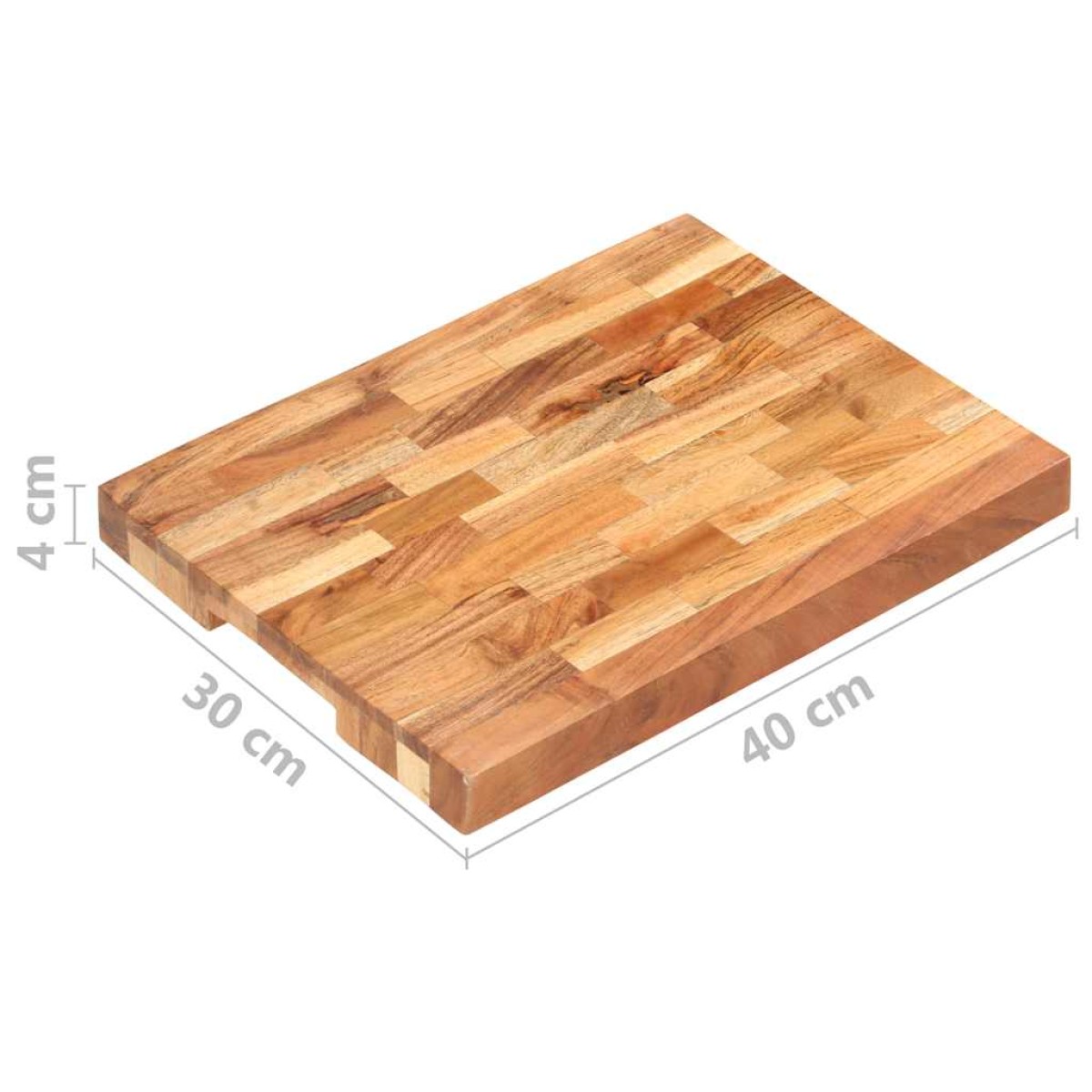 vidaXL Επιφάνεια Κοπής 40 x 30 x 4 εκ. από Μασίφ Ξύλο Ακακίας