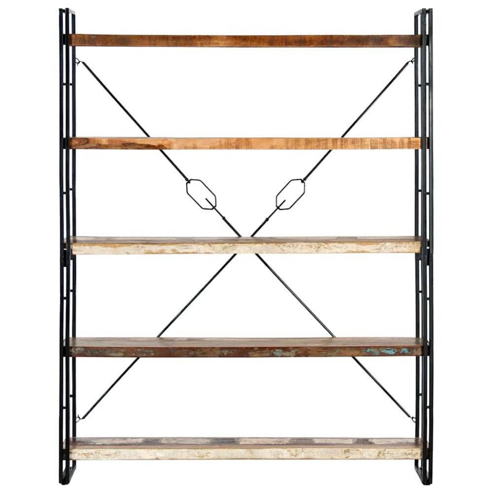 vidaXL Βιβλιοθήκη με 5 Επίπεδα 140x30x180 εκ. Μασίφ Ανακυκλωμένο Ξύλο