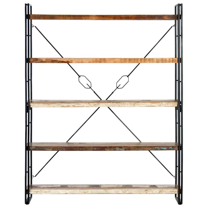 vidaXL Βιβλιοθήκη με 5 Επίπεδα 140x30x180 εκ. Μασίφ Ανακυκλωμένο Ξύλο