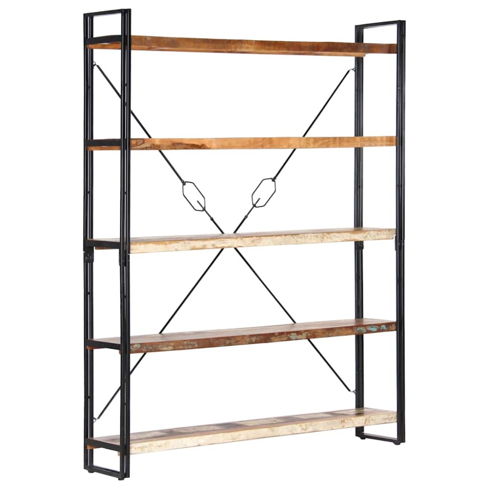 vidaXL Βιβλιοθήκη με 5 Επίπεδα 140x30x180 εκ. Μασίφ Ανακυκλωμένο Ξύλο