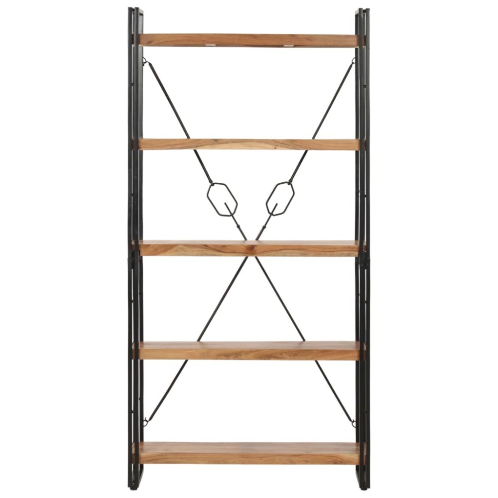 vidaXL Βιβλιοθήκη με 5 Επίπεδα 90 x 30 x 180 εκ. Μασίφ Ξύλο Ακακίας