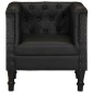 vidaXL Πολυθρόνα Μαύρη από Γνήσιο Δέρμα