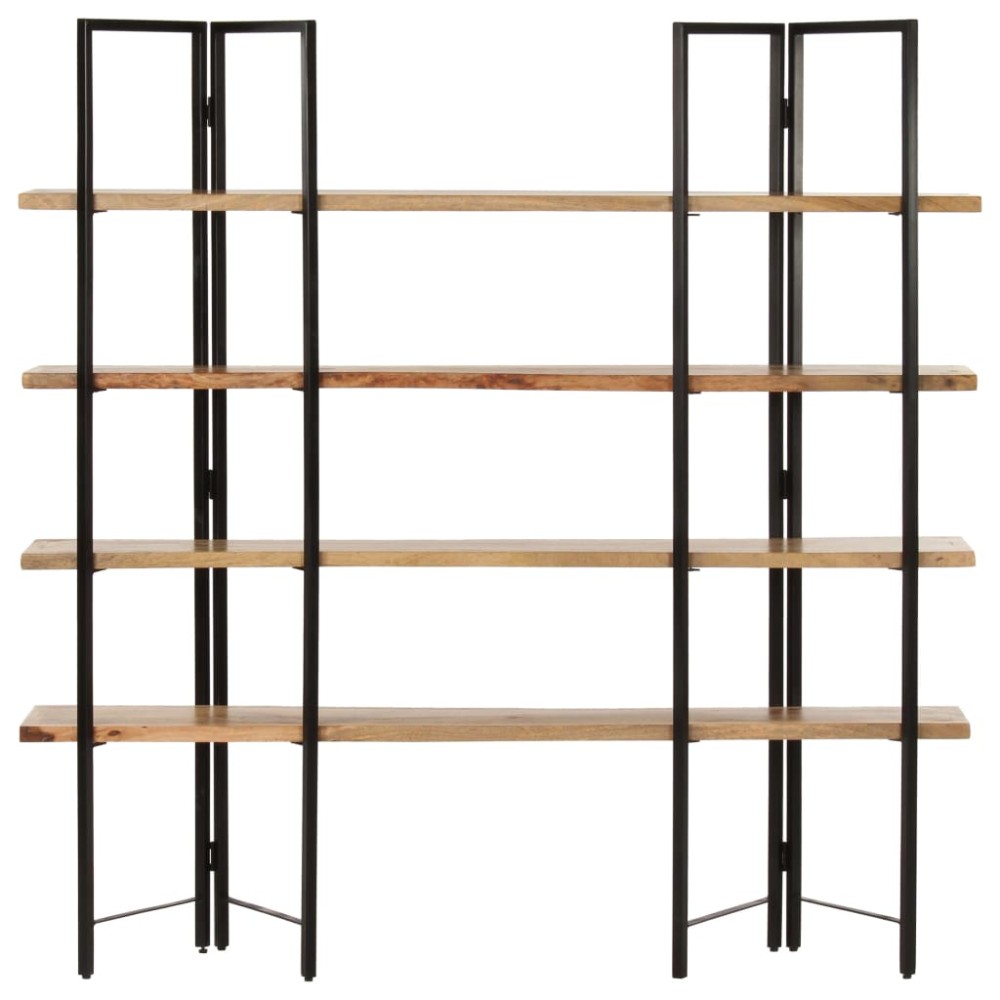 vidaXL Βιβλιοθήκη με 4 Επίπεδα 160 x 35 x 160 εκ. Μασίφ Ξύλο Μάνγκο