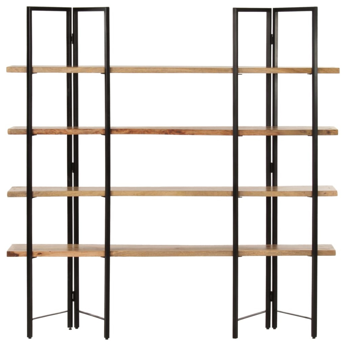 vidaXL Βιβλιοθήκη με 4 Επίπεδα 160 x 35 x 160 εκ. Μασίφ Ξύλο Μάνγκο