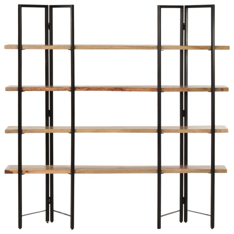 vidaXL Βιβλιοθήκη με 4 Επίπεδα 160 x 35 x 160 εκ. Μασίφ Ξύλο Μάνγκο