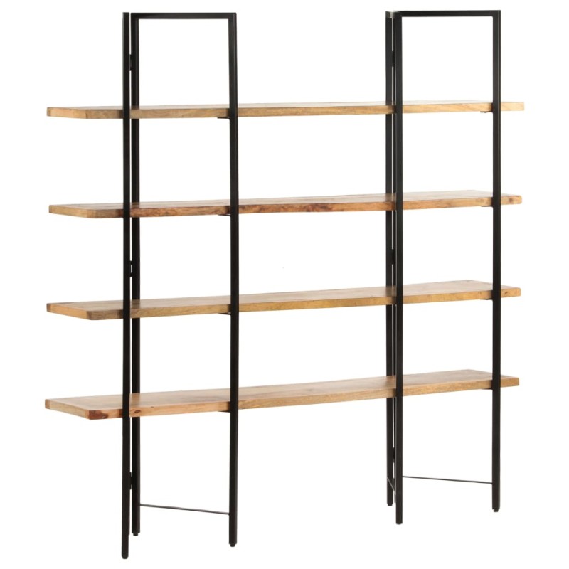 vidaXL Βιβλιοθήκη με 4 Επίπεδα 160 x 35 x 160 εκ. Μασίφ Ξύλο Μάνγκο