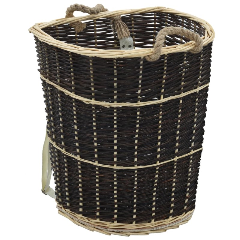 vidaXL Καλάθι Πλάτης για Μεταφορά Ξύλων 57x51x69 εκ. από Φυσική Ιτιά