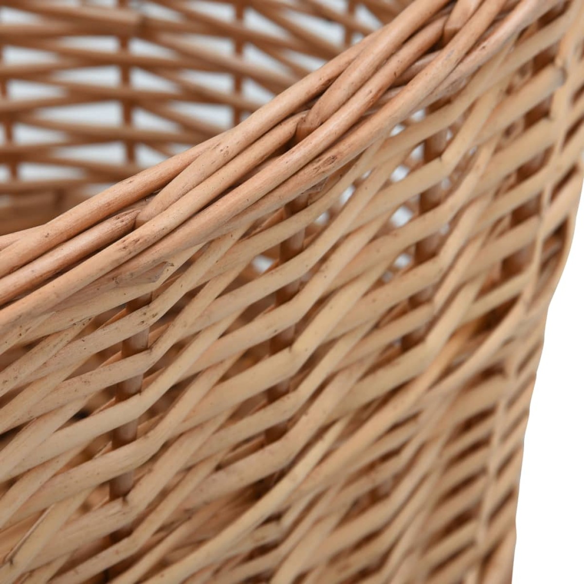 vidaXL Καλάθι Καυσόξυλων με Λαβές Μεταφοράς 58x42x29 εκ. Φυσική Ιτιά