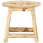 vidaXL Σκαμπό Ζωγραφισμένο στο Χέρι 38 x 38 x 35 εκ. Μασίφ Ξύλο Μάνγκο