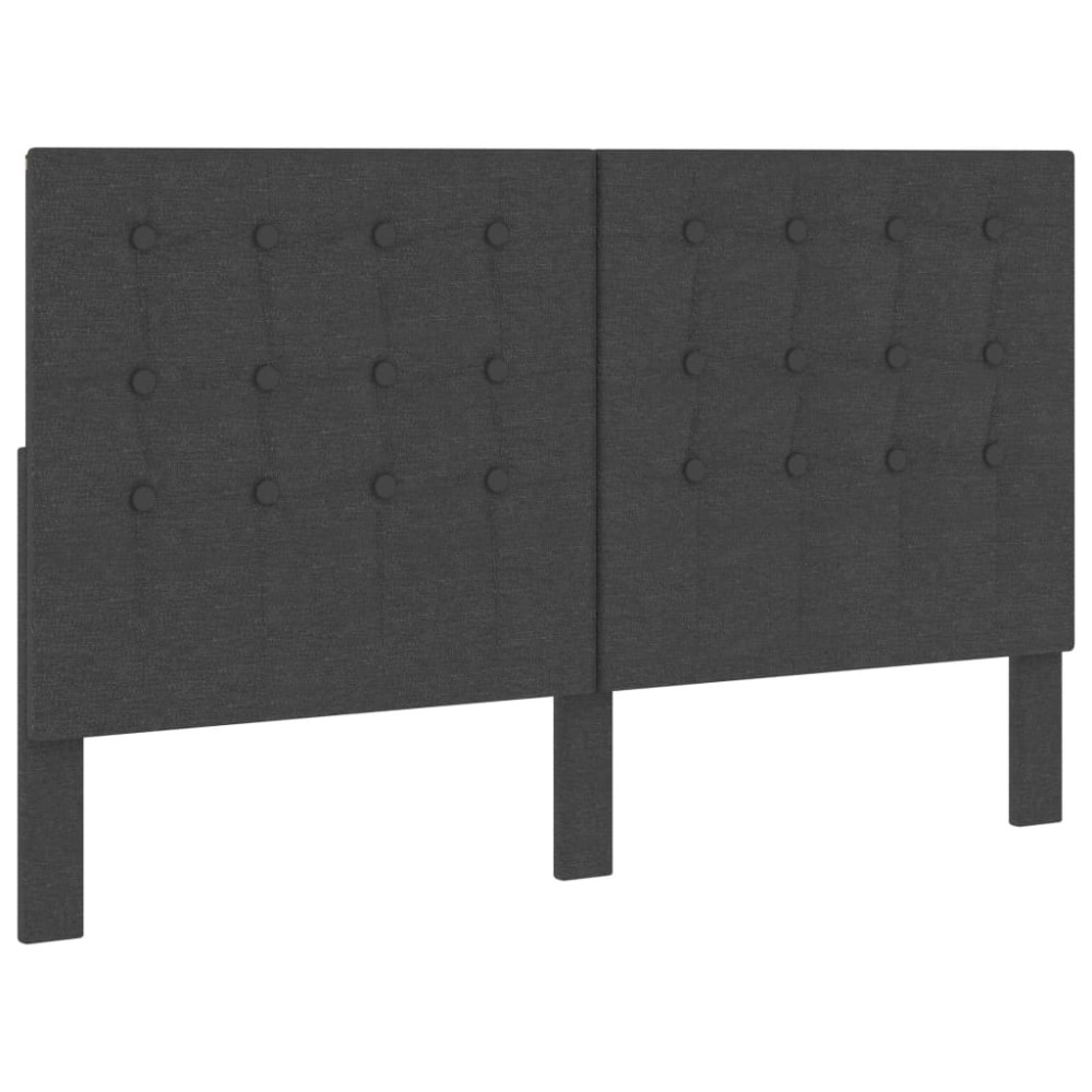vidaXL Καπιτονέ Κεφαλάρι Σκούρο Γκρι 180 x 200 εκ. Υφασμάτινο